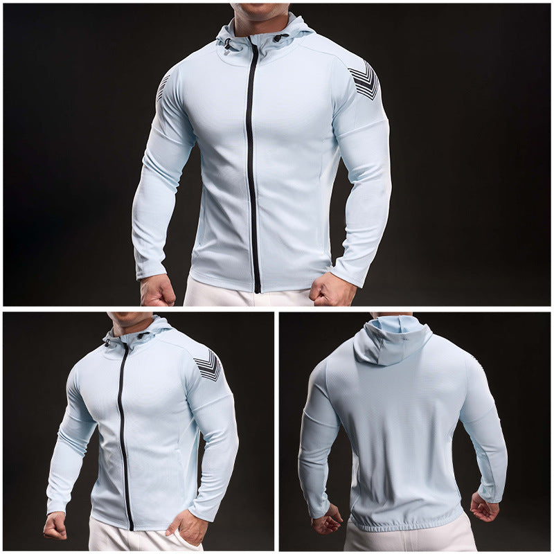 Men's Sports Jacket with Breathable Material and Reflective Details Lisslune