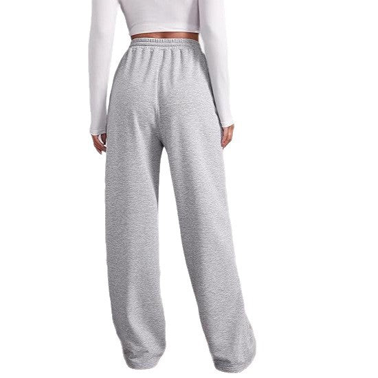 Women's loose-fitting leisure pants with elastic waistband and side pockets Lisslune