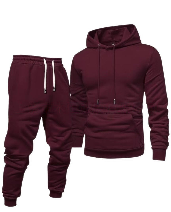 Men's Sporty Sweat Set with Elastic Waistband and Practical Pockets Lisslune