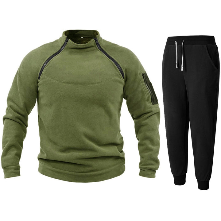 Men's functional fleece jacket with elastic sports pants Lisslune