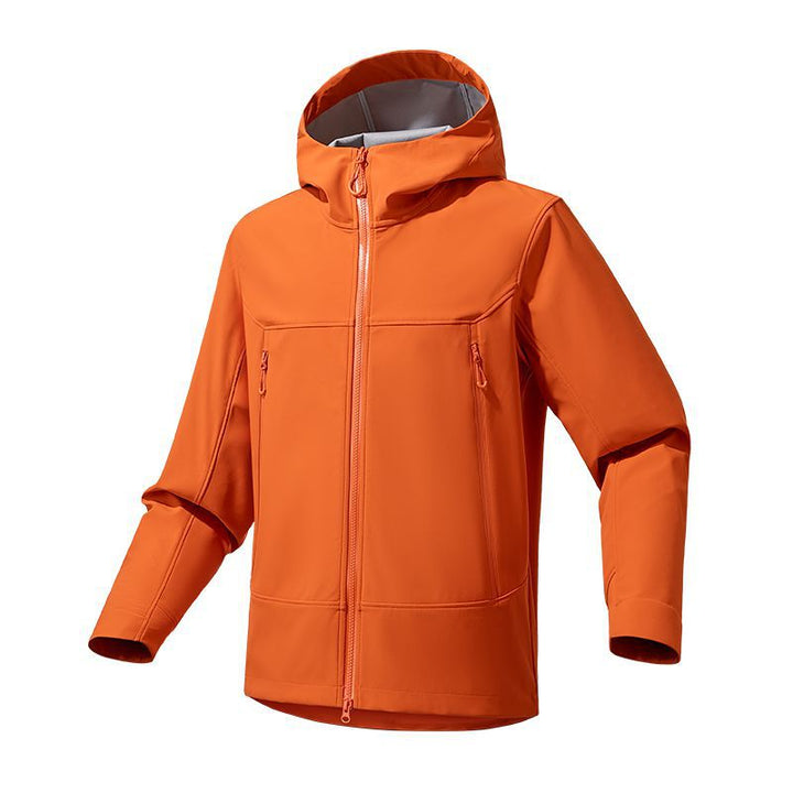 Men's Functional Jacket with Elastic Hood Collar and Water-Repellent Properties Lisslune
