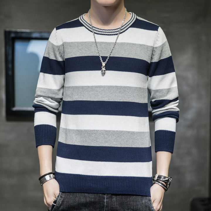 Men striped pullover made of soft cotton blend Lisslune