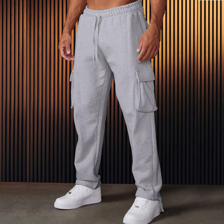 Men's cargo joggers with adjustable waistband and practical side pockets Lisslune