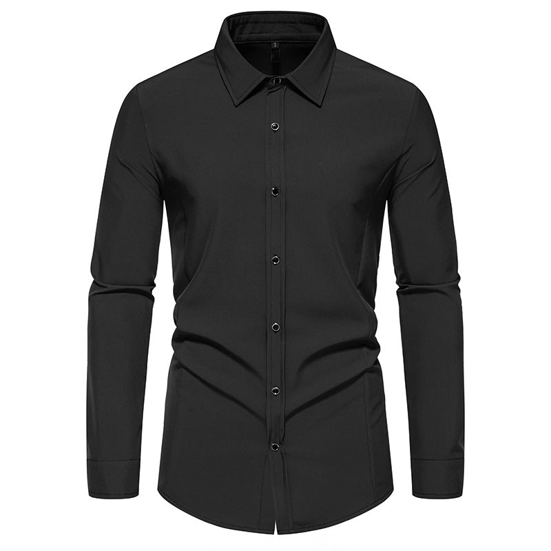 Men's fashionable long-sleeve shirt with elegant cut Lisslune