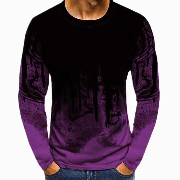 Men's long sleeve shirt with modern graphic accents and sporty fit Lisslune