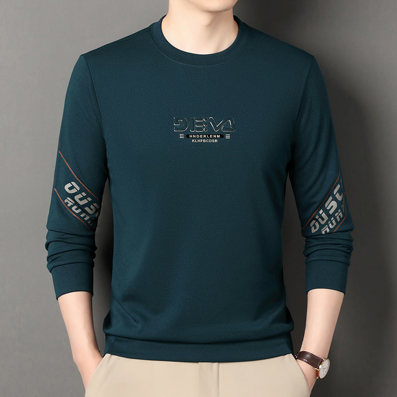 Men's round neck sweater with sporty lettering Lisslune