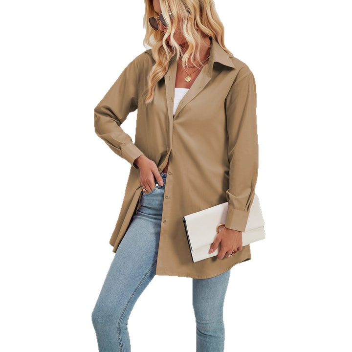 Women's shirt blouse with an elegant oversized cut and classic button details Lisslune