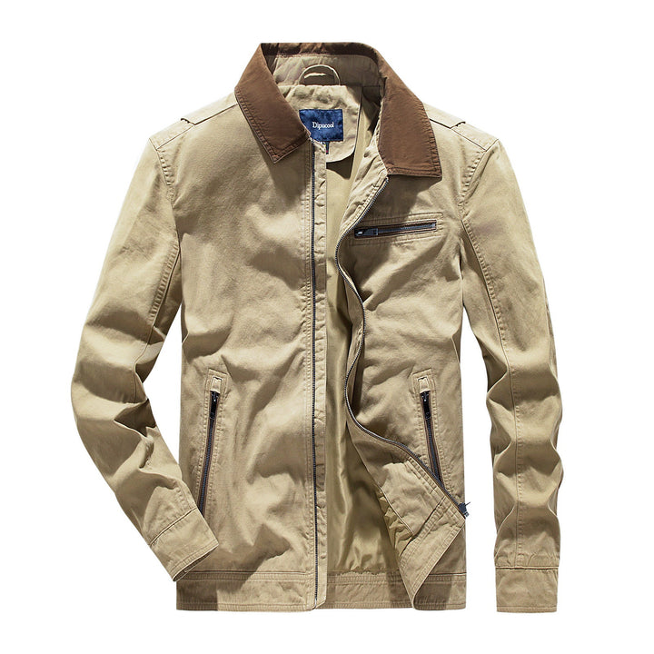 Men's fashionable transitional jacket with striking collar Lisslune