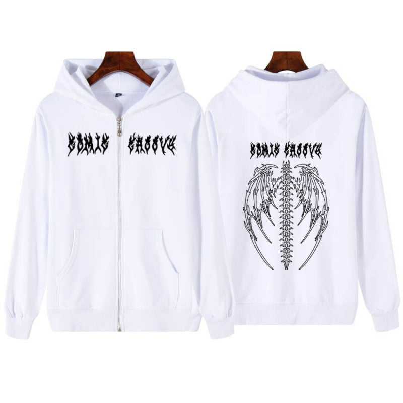 Women's hoodie jacket with striking Gothic design and comfortable fit Lisslune