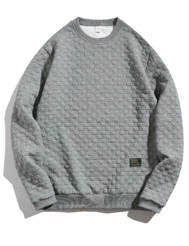 Men's sweatshirt with textured design and modern round neckline Lisslune