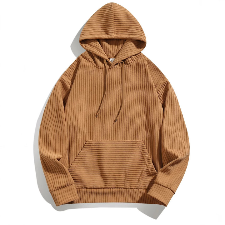 Men's hoodie with textured ribbed texture and practical pockets Lisslune