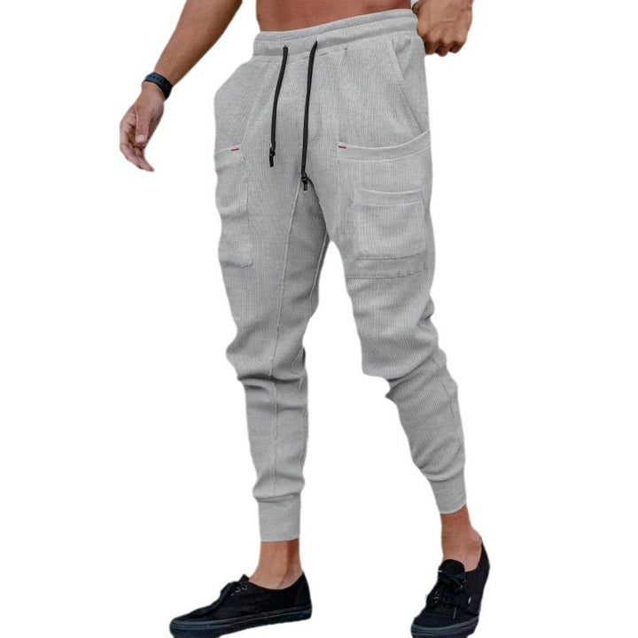 Men's Comfortable Cargo Pants made of breathable ribbed material with practical pockets Lisslune