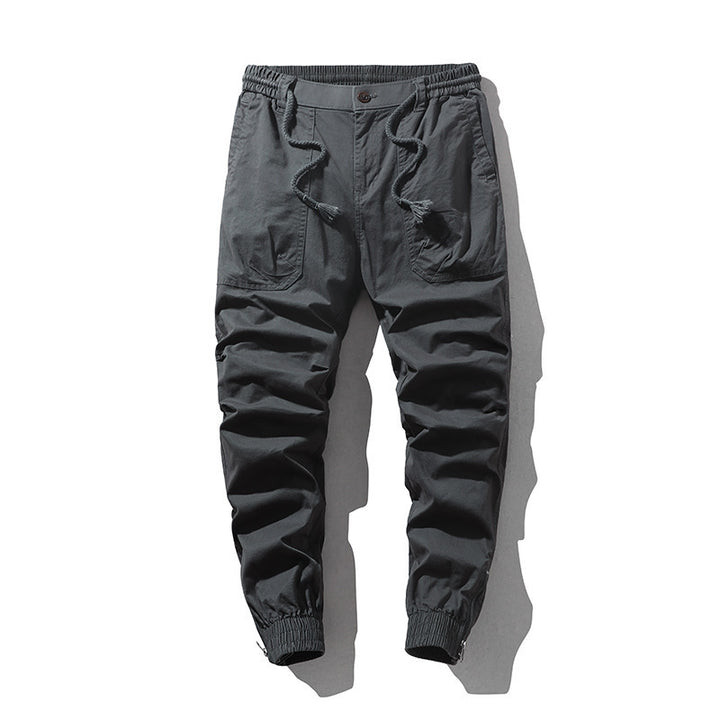 Men's cargo pants with elastic waistband and multiple practical pockets Lisslune