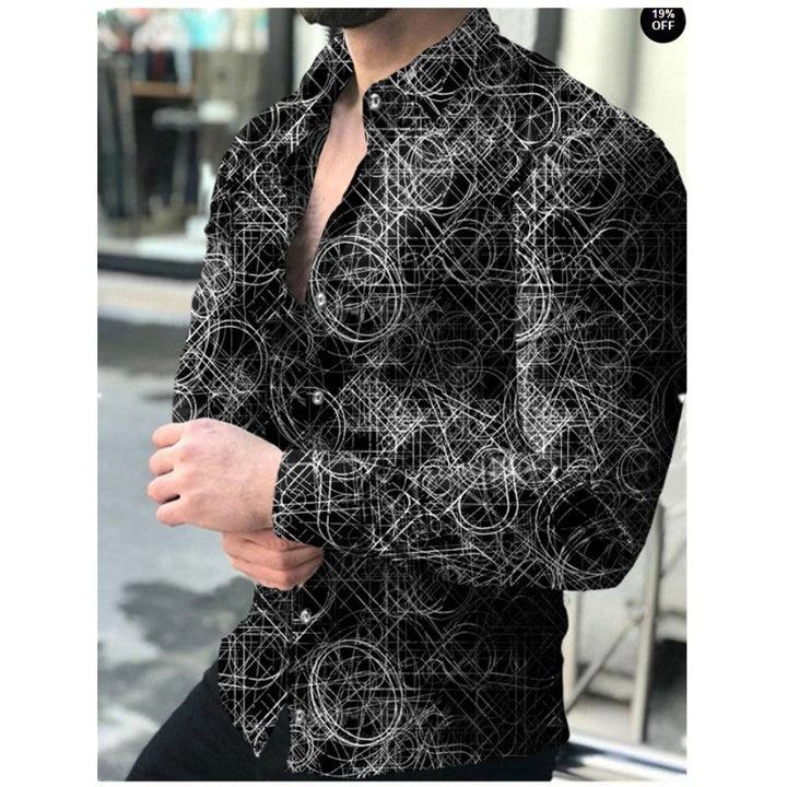 Men's long-sleeve shirt with modern technology design Lisslune