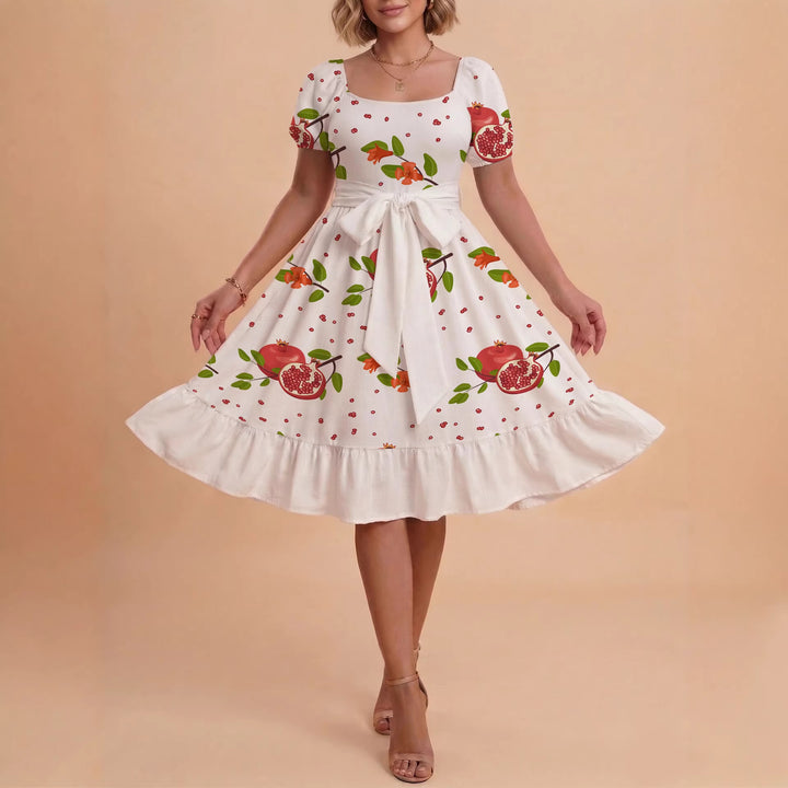 Women's dress with tailored fit and playful floral pattern Lisslune