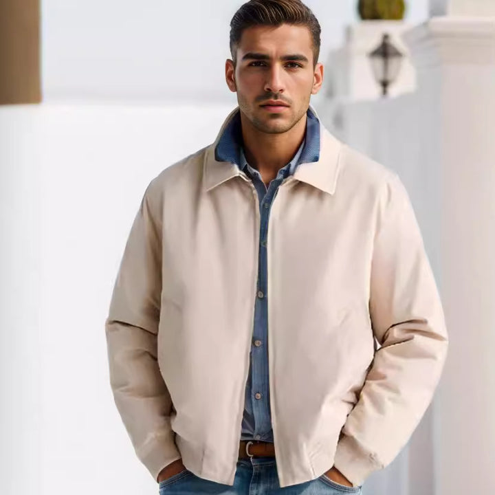 Men's fashionable transitional jacket in a sporty cut with zipper and practical pockets Lisslune