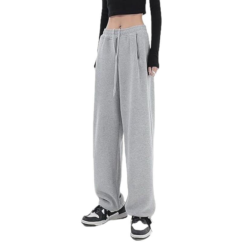 Ladies loose-fitting leisure pants made of soft sweat material with practical pockets Lisslune