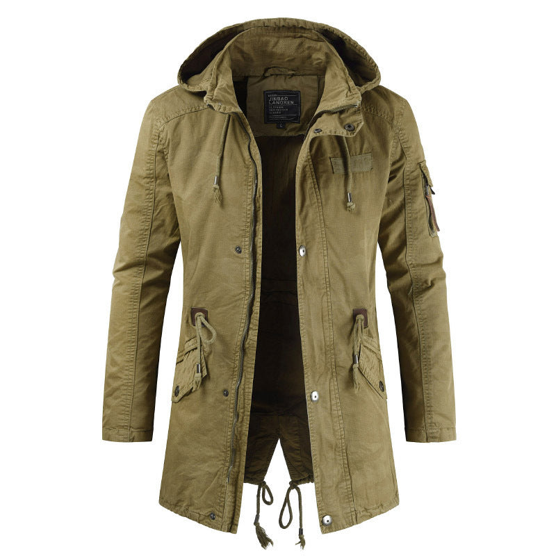 Men's casual and functional parka jacket with hood and practical pockets Lisslune