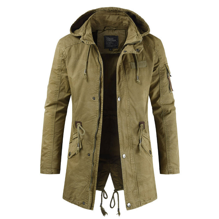 Men's casual and functional parka jacket with hood and practical pockets Lisslune