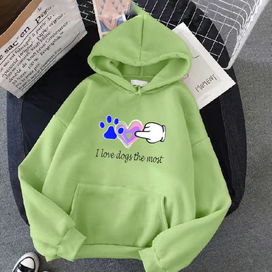 Women Hoodie with Loving Dog Design Lisslune