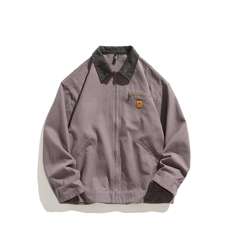 Men's robust leisure jacket with high collar and practical pockets Lisslune