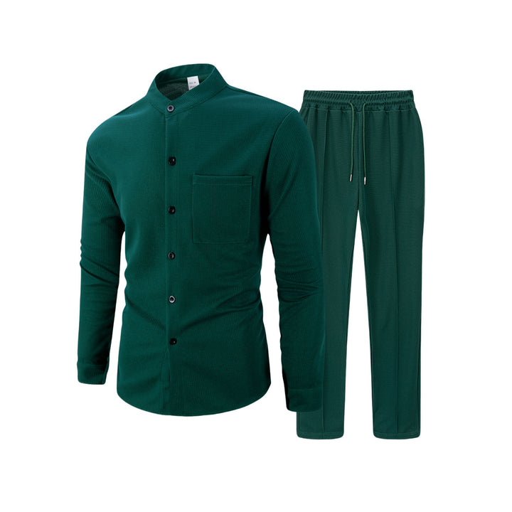 Men's comfortable pajama set with breathable top and elastic pants Lisslune