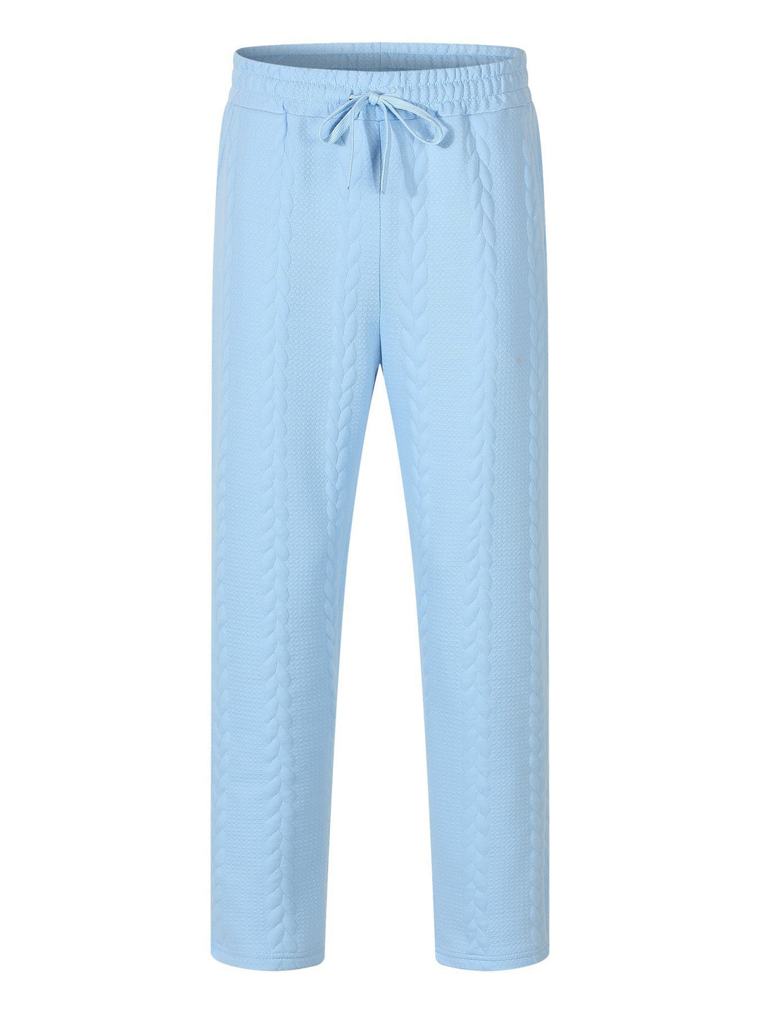 Men's Casual Stretch Pants with Drawstring and Textured Design Lisslune
