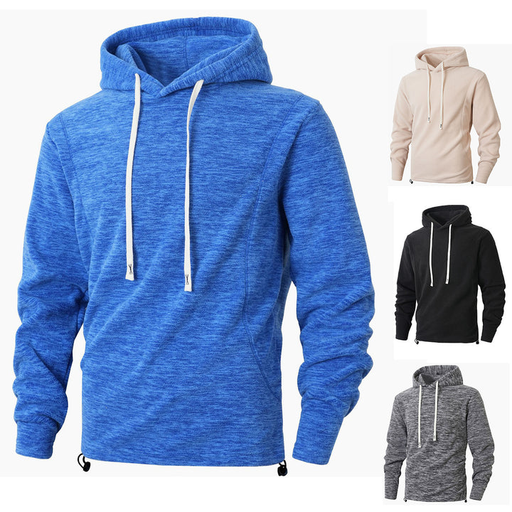 Men's Fleece Hoodie with modern cut and practical pockets Lisslune