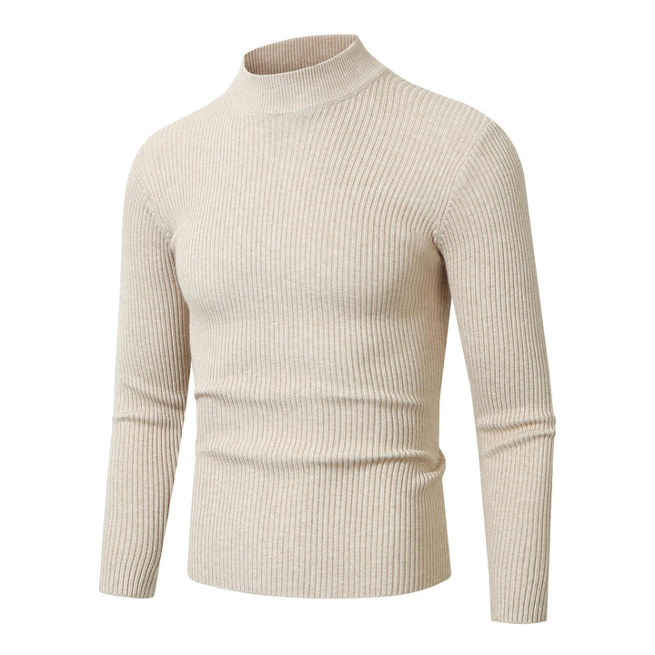 Men's turtleneck sweater made of fine ribbed knit material Lisslune