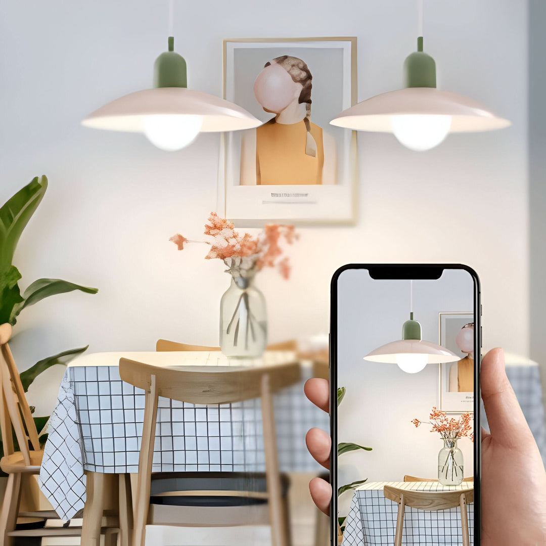 Lisslune | Modern Macaron Bauhaus Pendant Light – Iron Shade