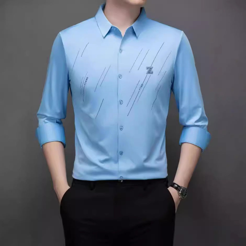 Men's Elegant Long Sleeve Shirt with Innovative Design Lisslune