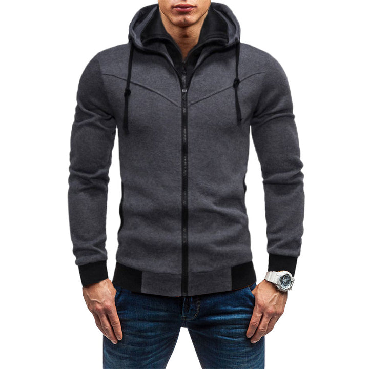 Men's sporty hoodie with fashionable cut and practical zip pockets Lisslune