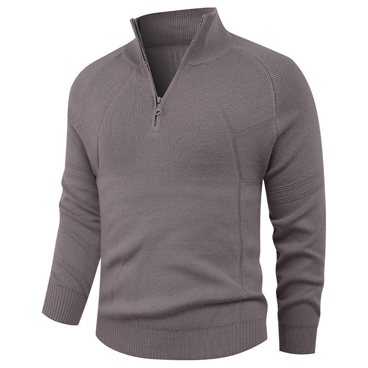 Men's knit sweater with modern zipper and elegant structure Lisslune