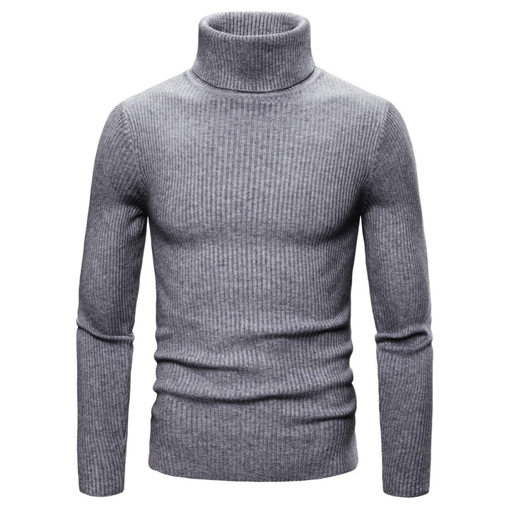 Men's turtleneck sweater made of soft knitted fabric with ribbed structure Lisslune