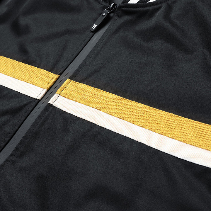 Men's fashionable sports jacket with striped collar and practical pockets Lisslune