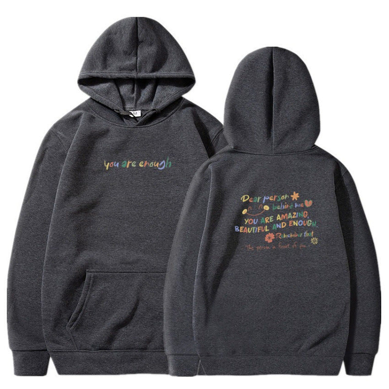 Women's Hooded Sweatshirt with Motivational Print and Comfortable Fit Lisslune
