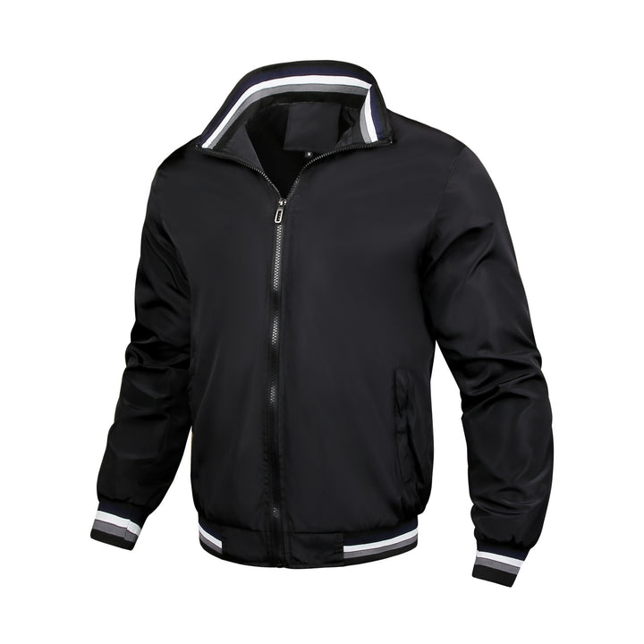 Men's sporty bomber jacket with modern contrast details and high collar Lisslune