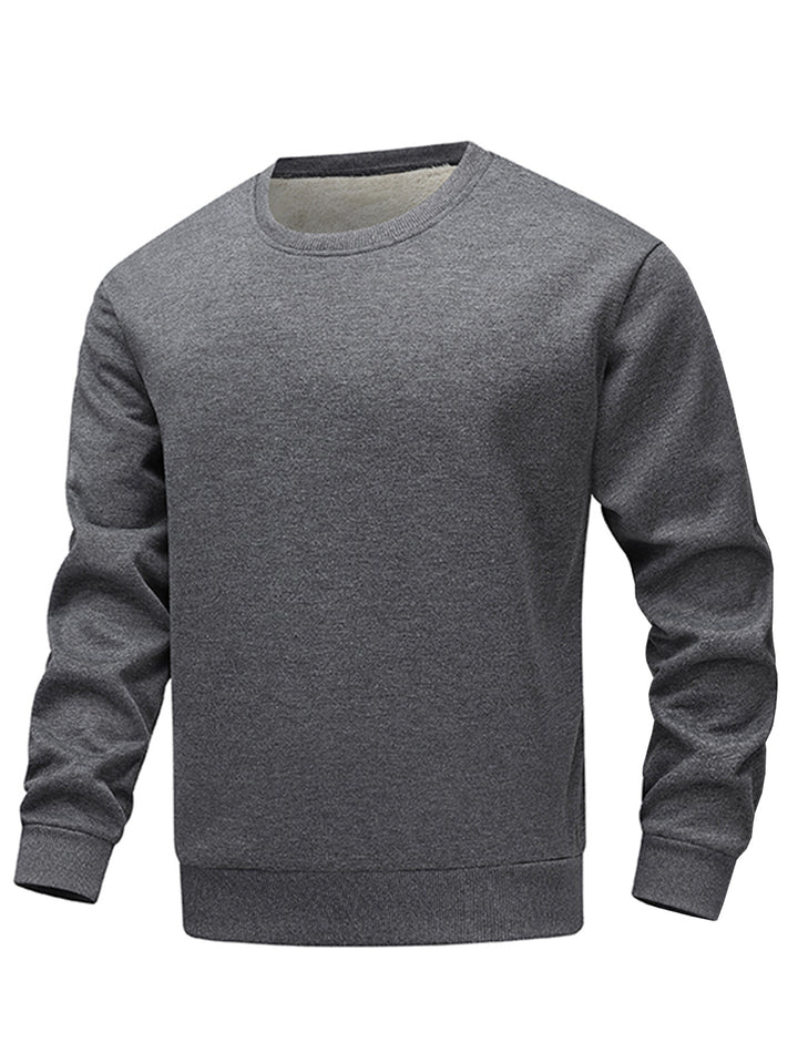 Men's comfortable fleece sweater with crew neck Lisslune