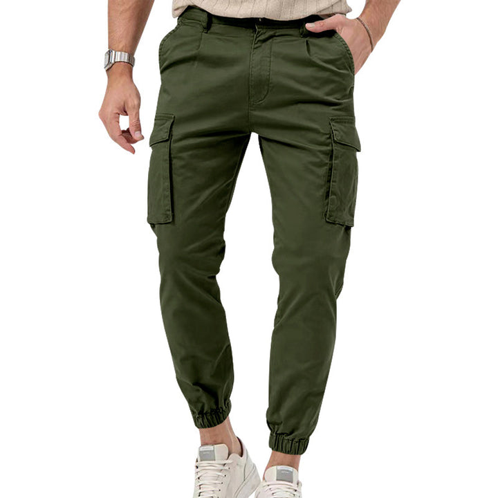 Men's cargo pants with multifunctional pockets and elastic waistband Lisslune