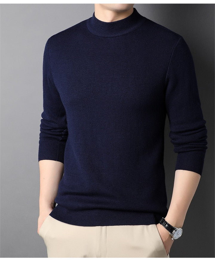 Men's fine-knit sweater with turtleneck and soft materials Lisslune