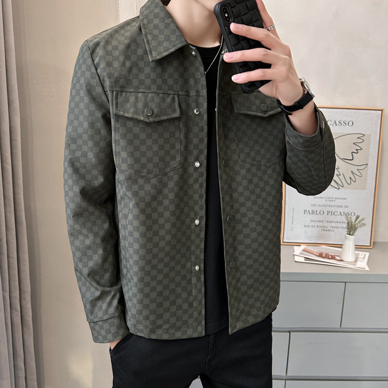 Men's Checked Overshirt Lisslune