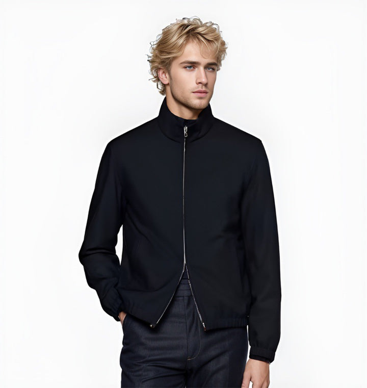 Men's elegant and functional transitional jacket with high collar Lisslune