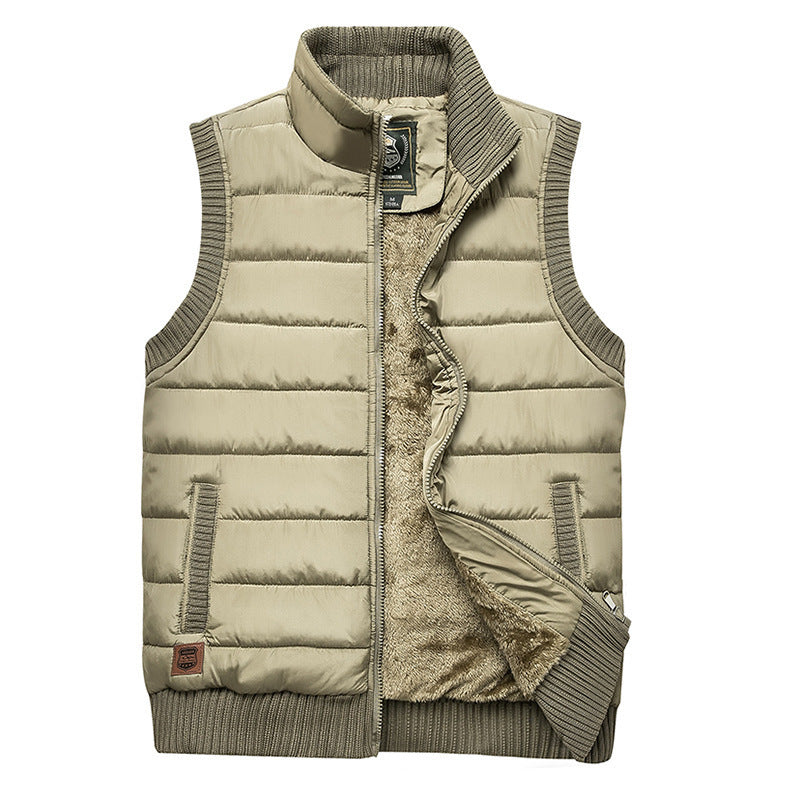 Men's Quilted Vest with Fleece Lining Lisslune