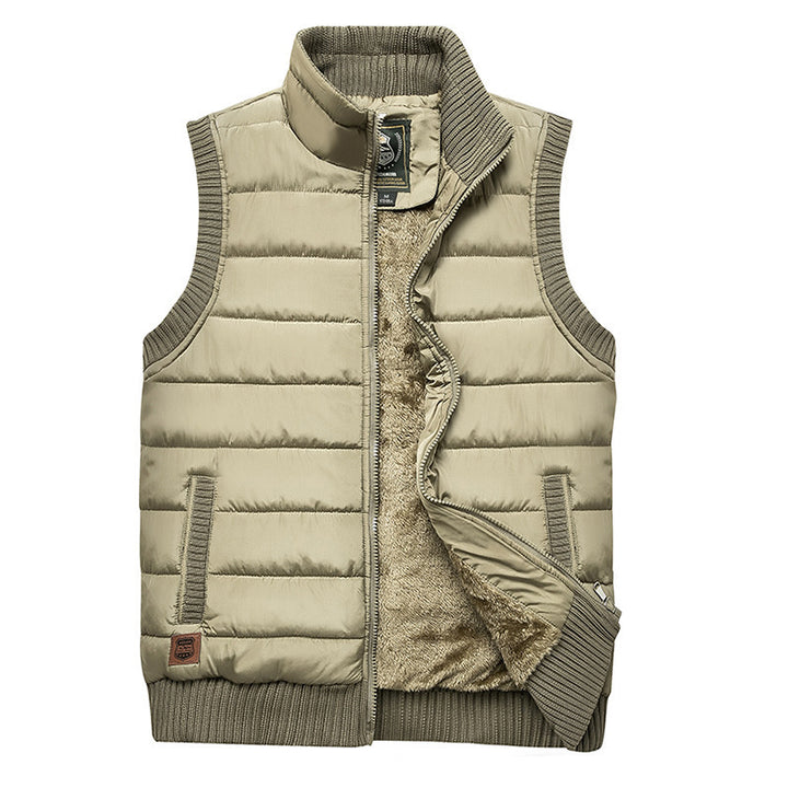 Men's Quilted Vest with Fleece Lining Lisslune