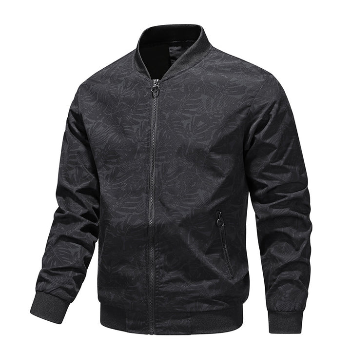 Men's stylish bomber jacket with graphic foil design Lisslune