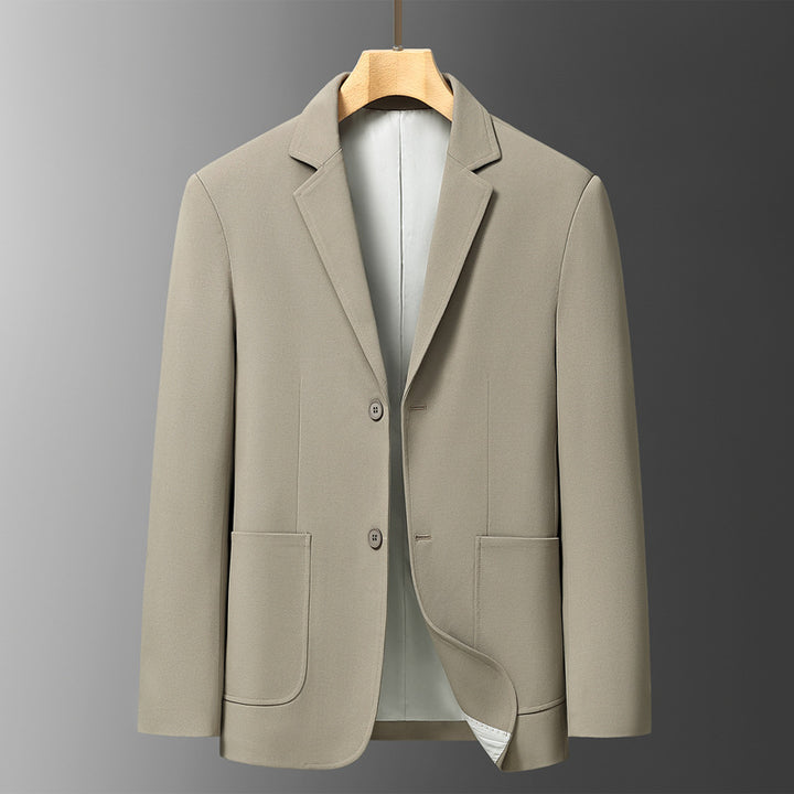 Men's Elegant Blazer with Textured Design and Practical Pockets Lisslune