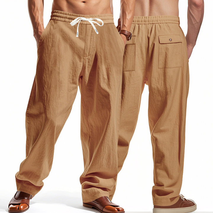 Men's airy beach pants with elastic waistband and practical pockets Lisslune