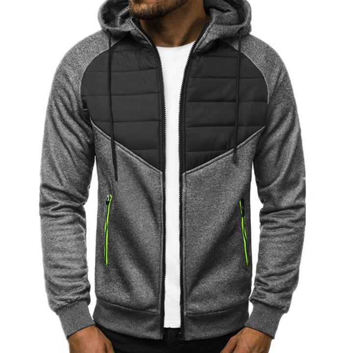 Men's sporty hooded jacket with modern design elements and functional zip pockets Lisslune