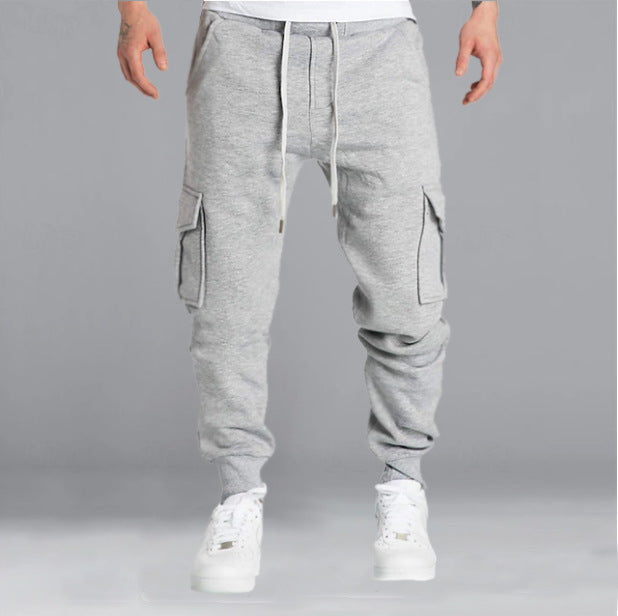Men's stylish cargo pants with elastic waistband and practical side pockets Lisslune