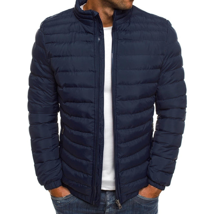 Men's quilted jacket with light lining and high collar Lisslune